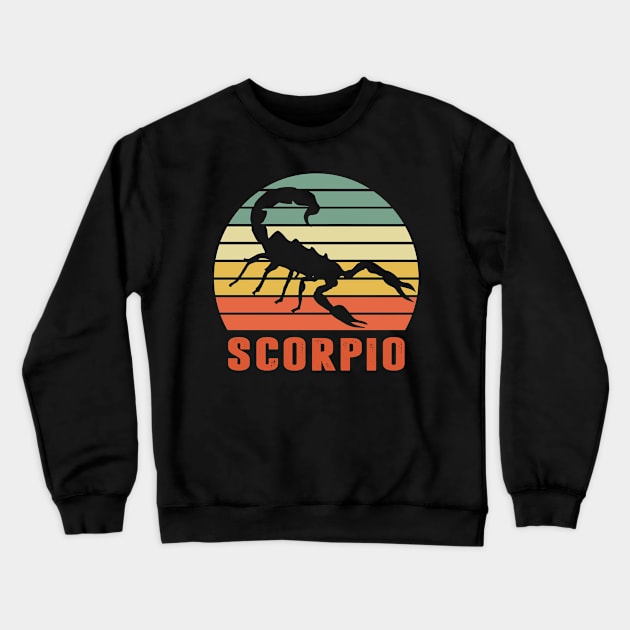 Retro Scorpio Zodiac Sign Crewneck Sweatshirt by Korry